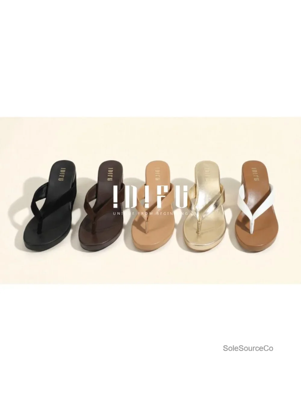 Wedge Thong Flip Flops Platform Sandals Slip-On Summer